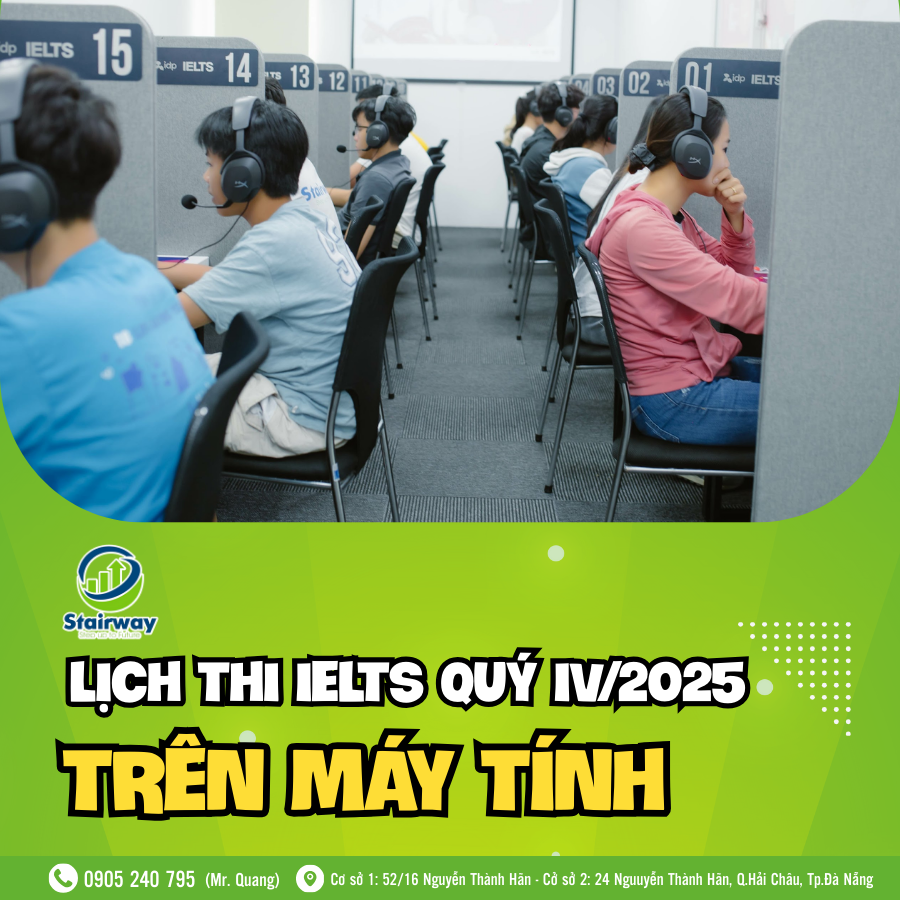 UPDATE LỊCH THI IELTS QUÝ IV/2025 TẠI IDP ĐÀ NẴNG