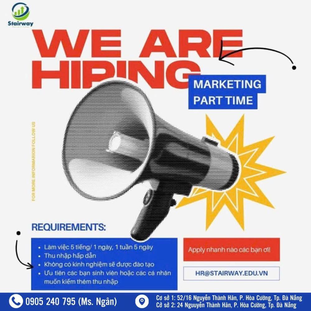 TUYỂN DỤNG MARKETING PART-TIME 