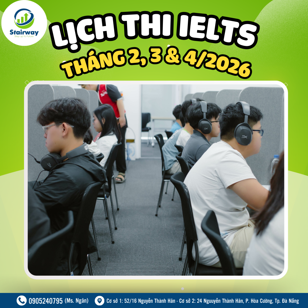  UPDATE LỊCH THI IELTS THÁNG 2, 3 & 4/2026 TẠI IDP ĐÀ NẴNG