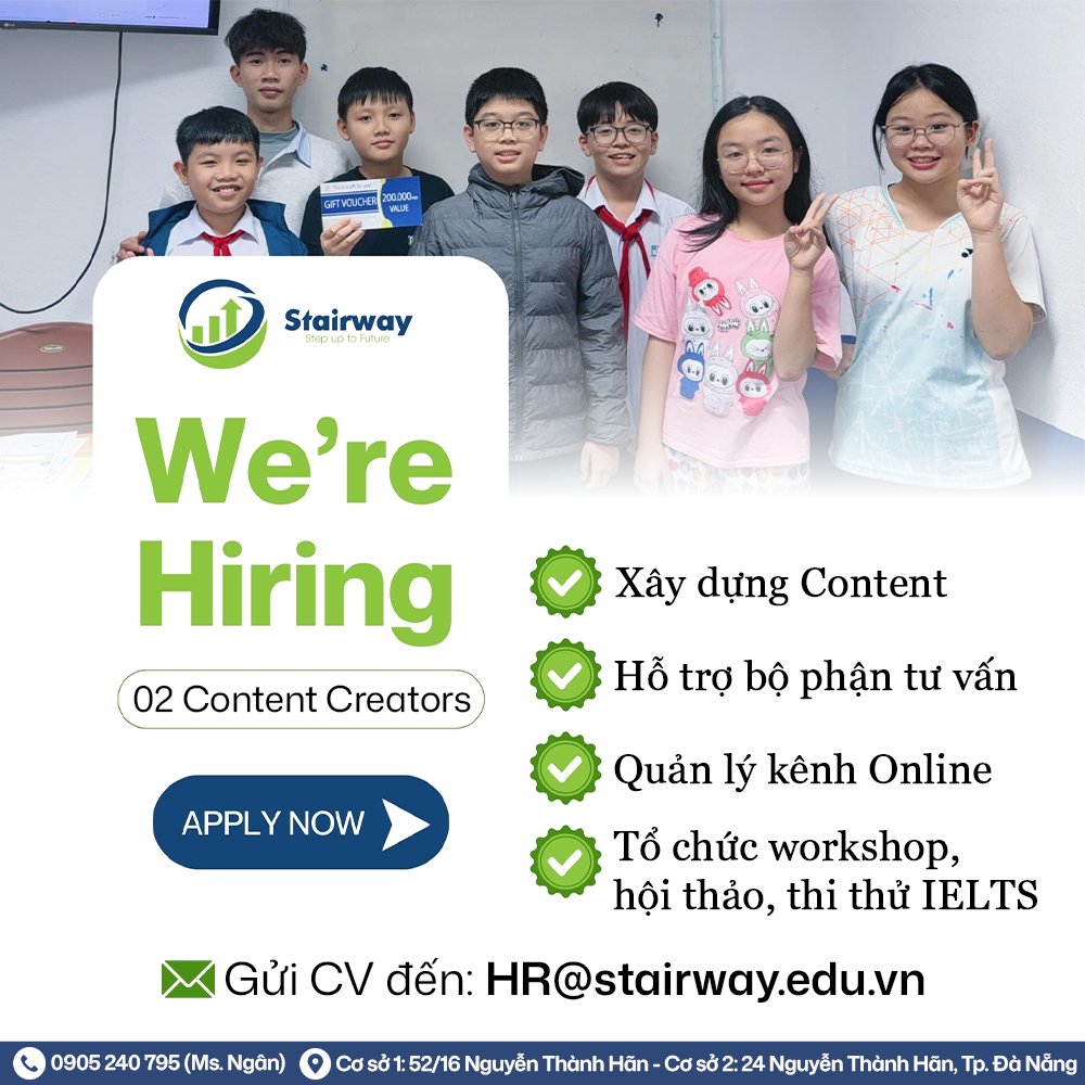 SPRING RECRUITMENT 2026 – STAIRWAY TUYỂN DỤNG