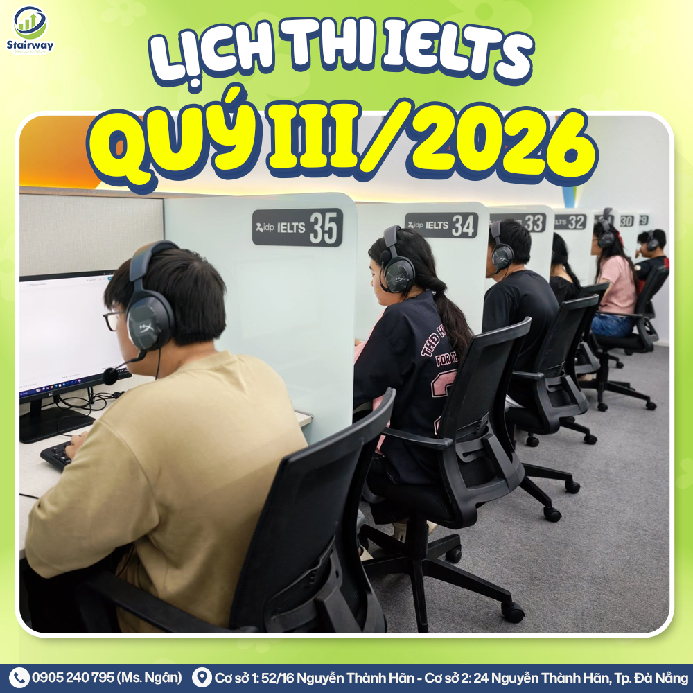 UPDATE LỊCH THI IELTS QUÝ III/2026 TẠI IDP ĐÀ NẴNG
