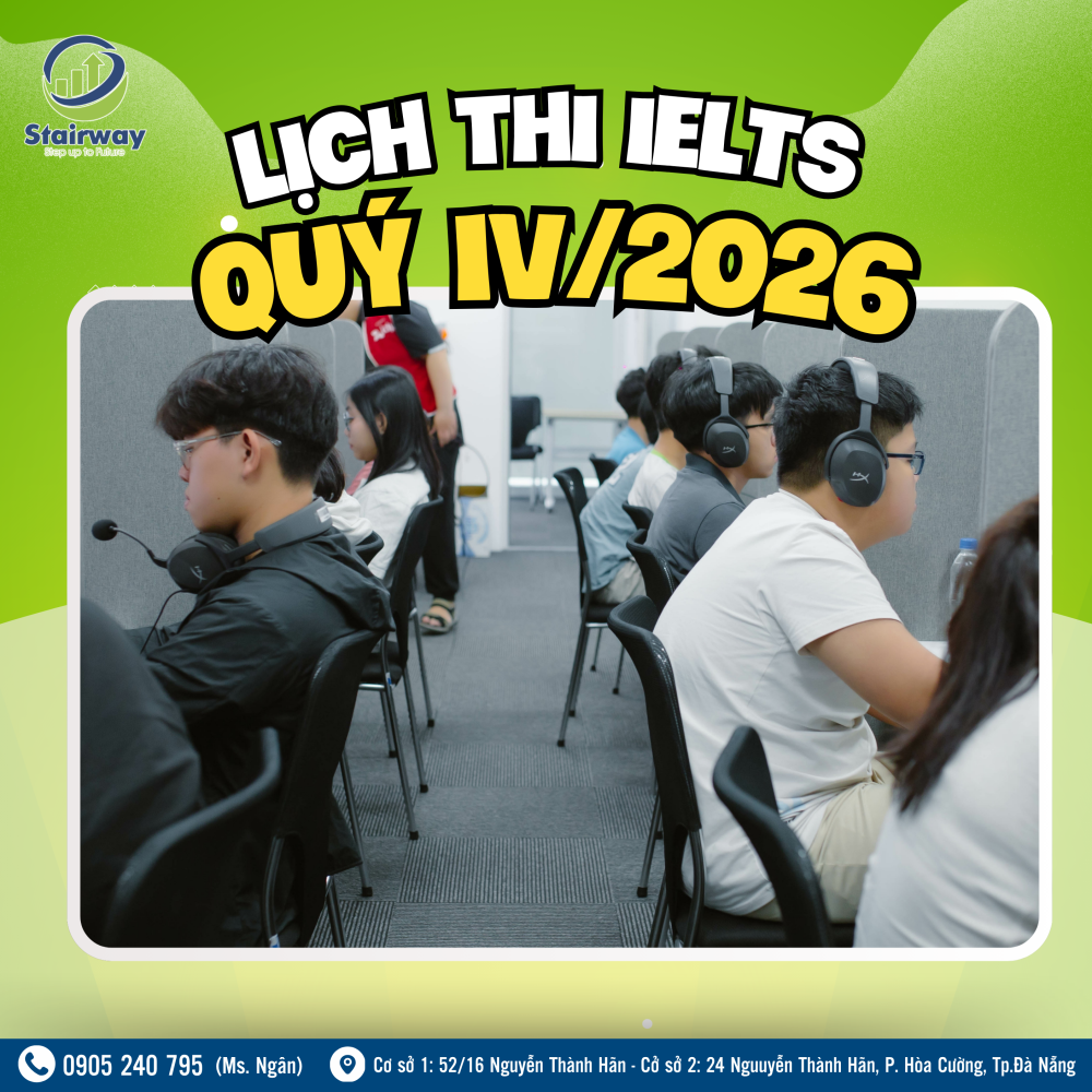 UPDATE LỊCH THI IELTS QUÝ IV/2026 TẠI IDP ĐÀ NẴNG